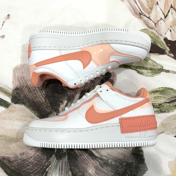 Rare Nike Women’s Air Force 1 Shadow - White Coral Pink - Picture 1 of 14